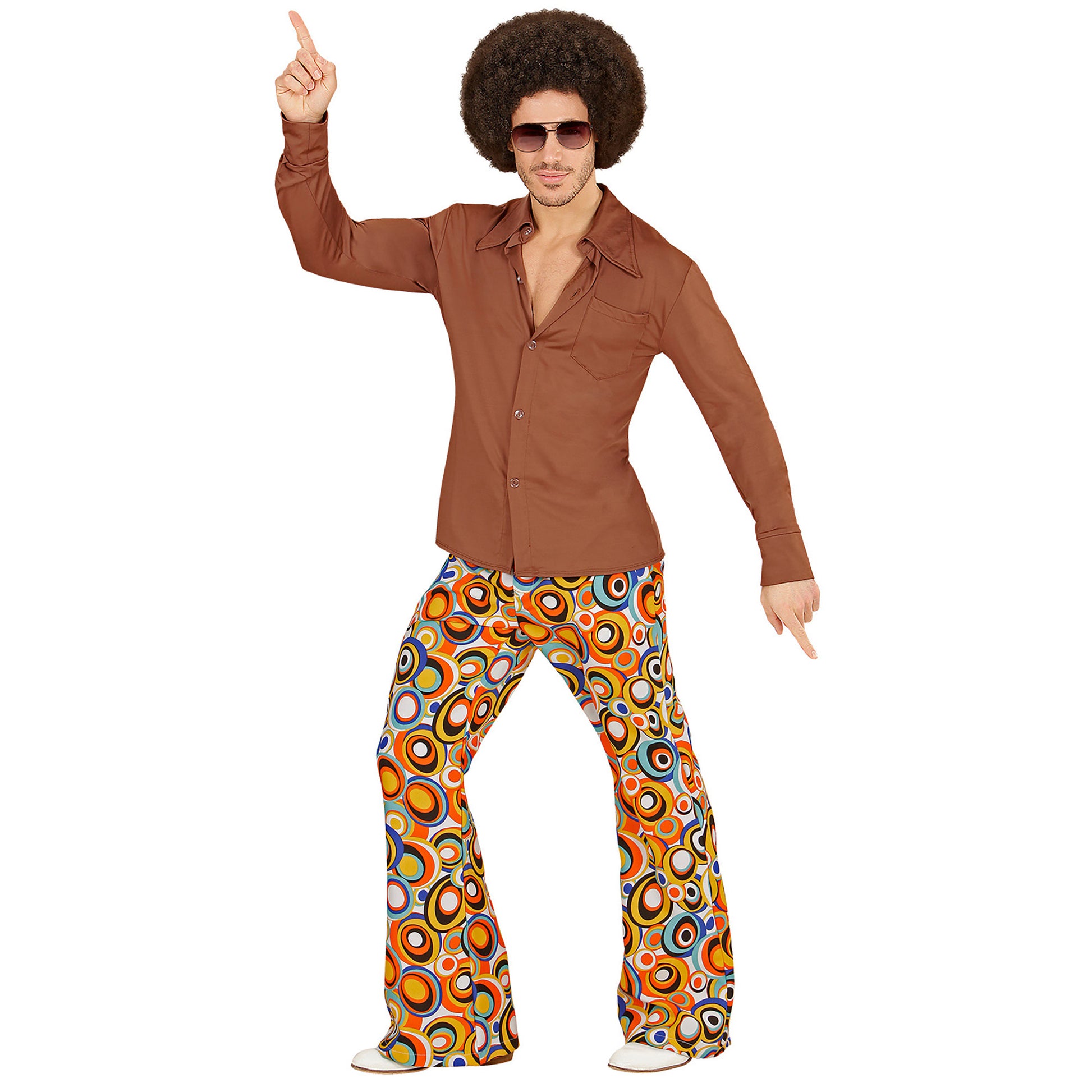 "THE 70s GROOVY STYLE - braun" (Hemd) – Detailansicht