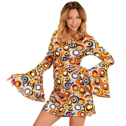 "THE 70s GROOVY STYLE - bubbles" (Kleid) – Vorderansicht