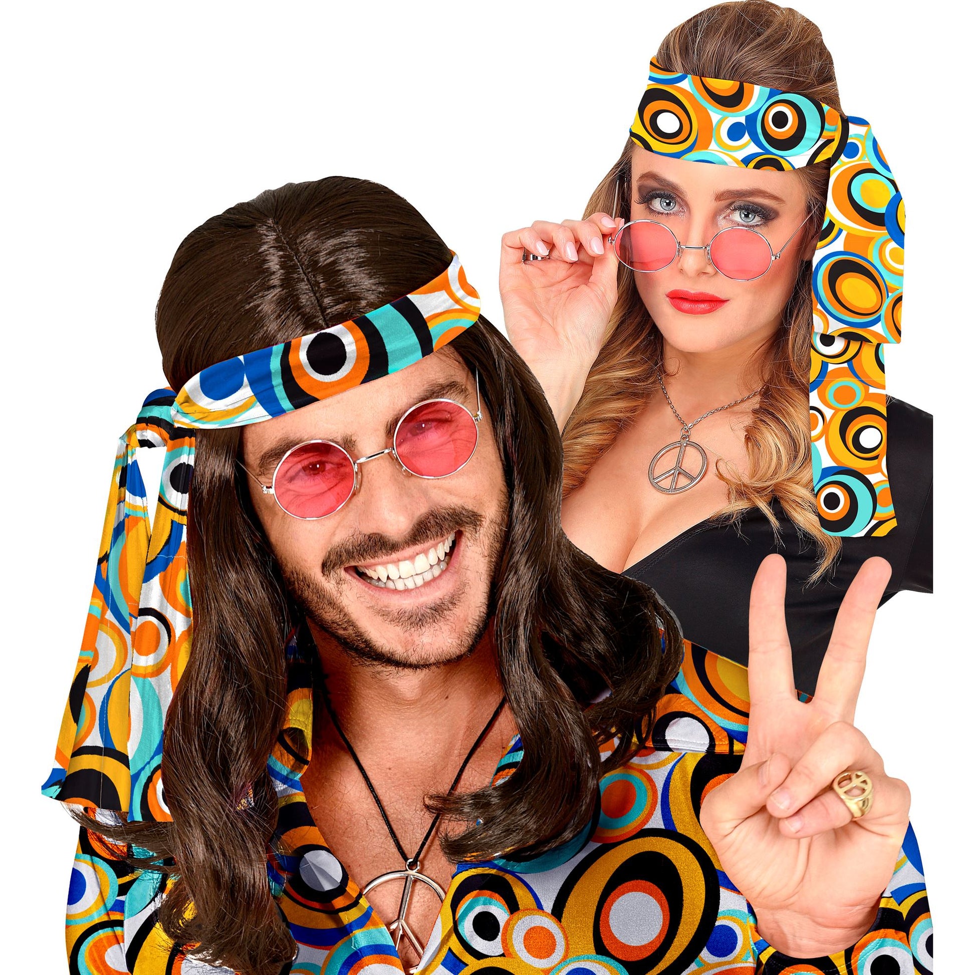 "THE 70s GROOVY STYLE - bubbles" (Stirnband) – Vorderansicht