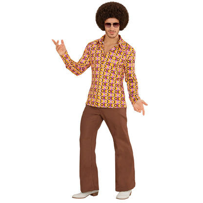 "THE 70s GROOVY STYLE - discs" (Hemd) – Detailansicht