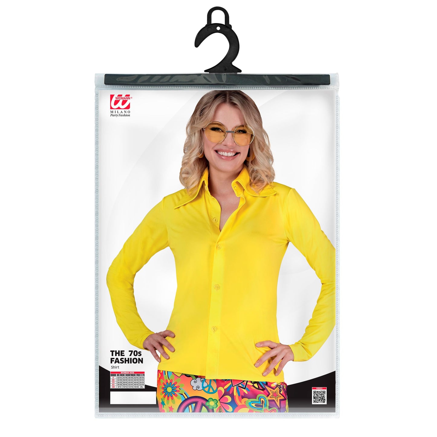 "THE 70s GROOVY STYLE -gelb" (Bluse) – Detailansicht