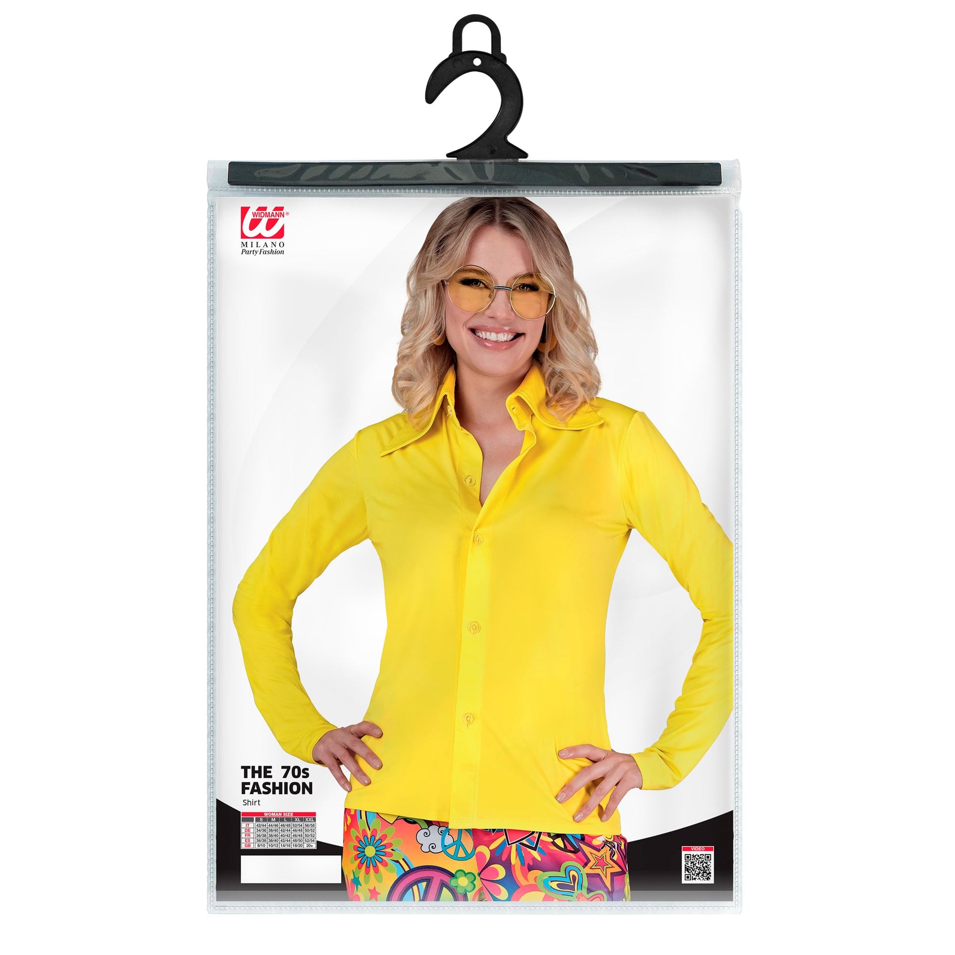 "THE 70s GROOVY STYLE -gelb" (Bluse) – Detailansicht