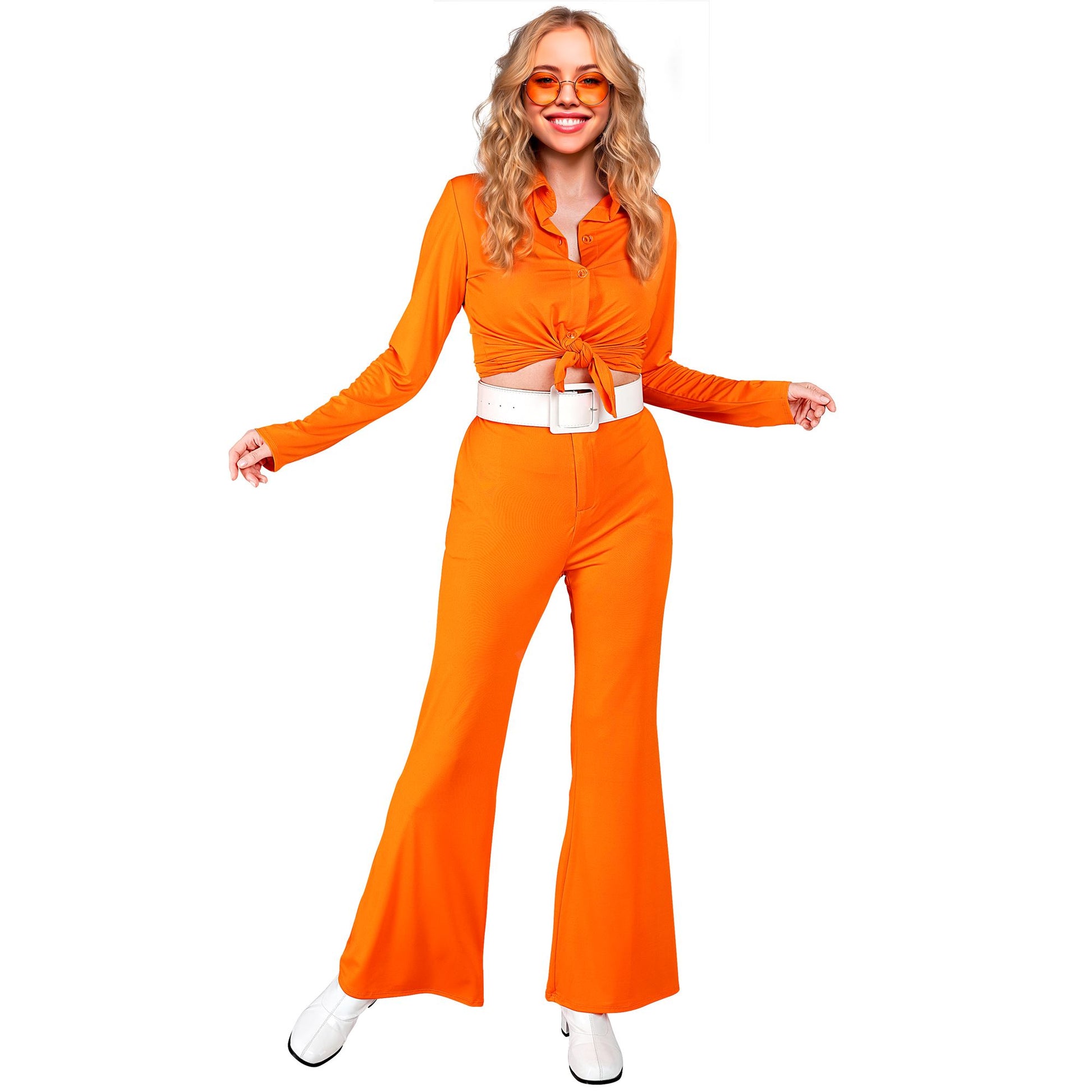 "THE 70s GROOVY STYLE - orange" (Bluse) – Detailansicht