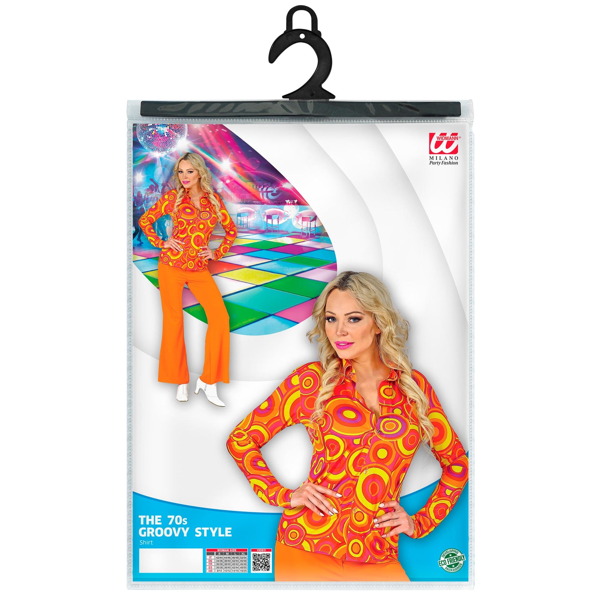 "THE 70s GROOVY STYLE - orange bubbles" (Bluse) – Ansicht 3