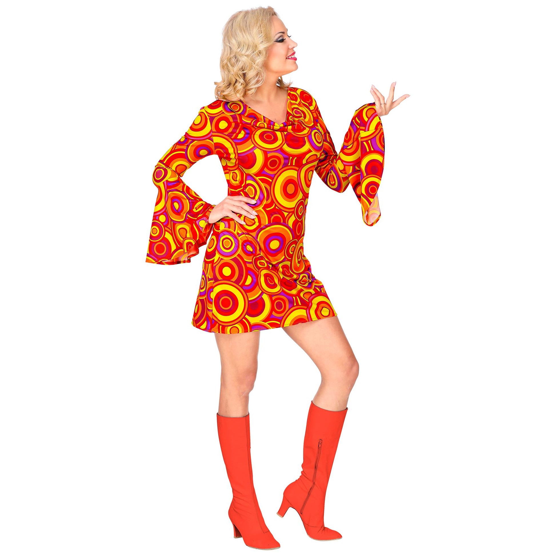 "THE 70s GROOVY STYLE - orange bubbles" (Kleid) – Ansicht 3