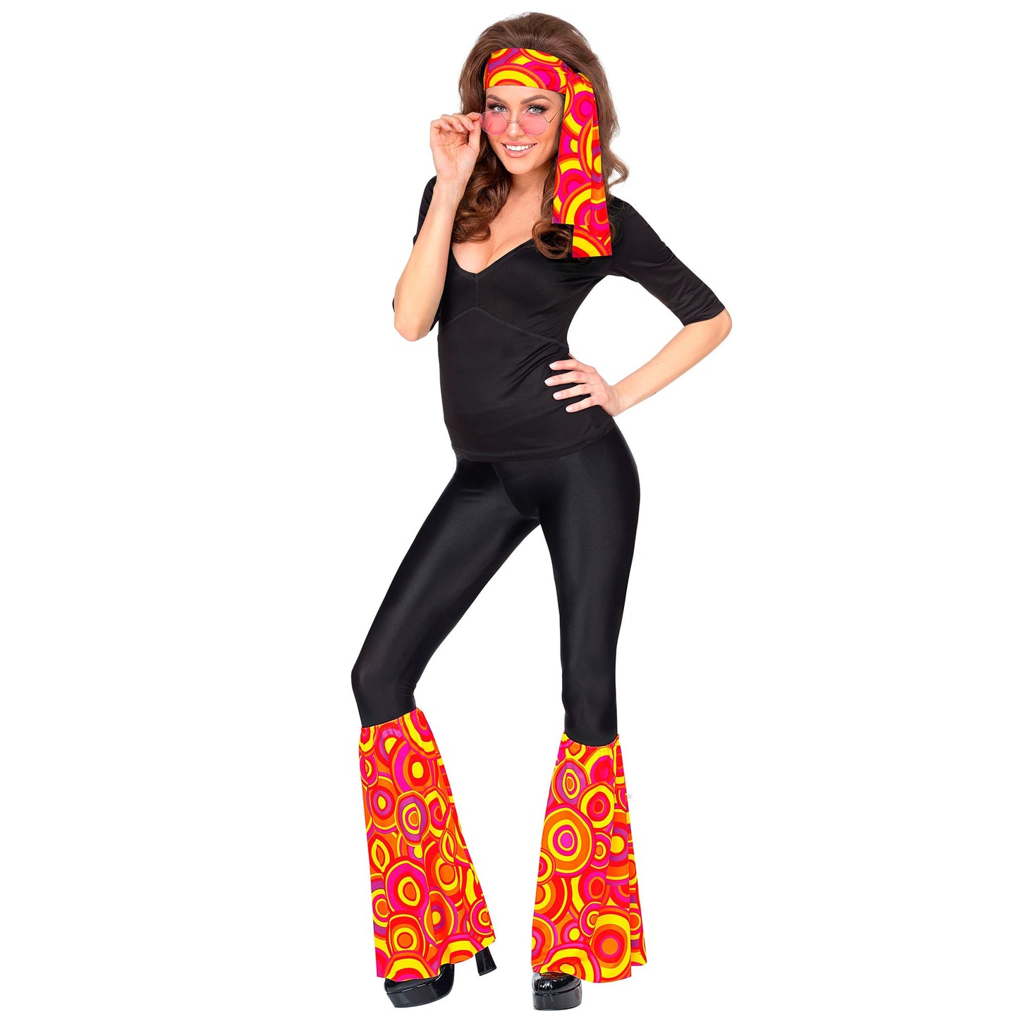 "THE 70s GROOVY STYLE - orange bubbles" (Stirnband & Stulpen) – Ansicht 3