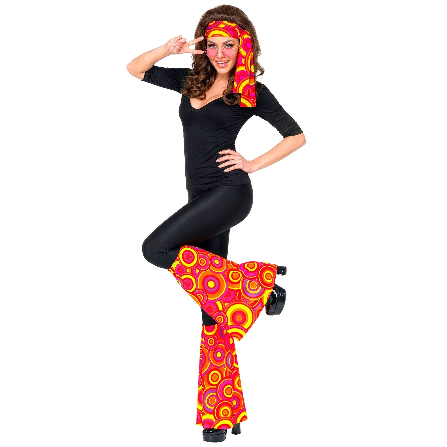 "THE 70s GROOVY STYLE - orange bubbles" (Stirnband & Stulpen) – Ansicht 4