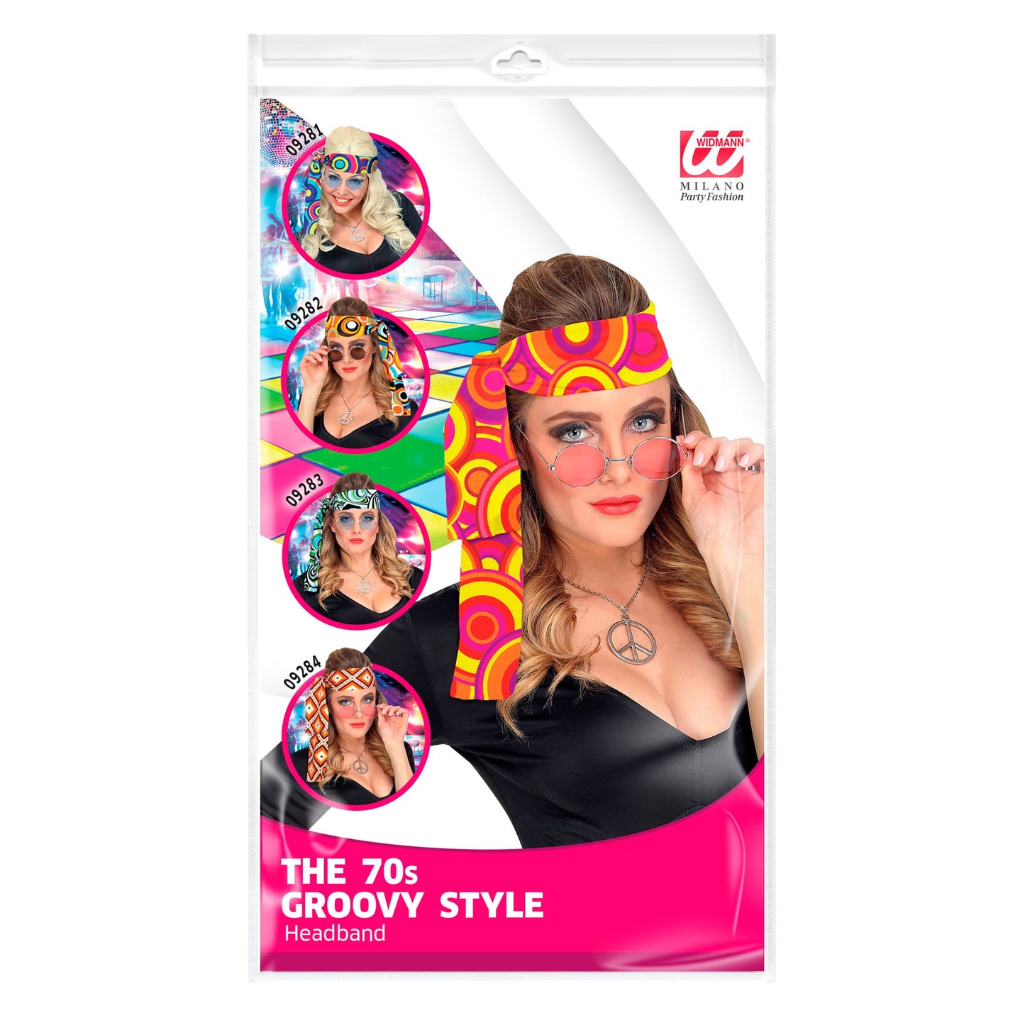 "THE 70s GROOVY STYLE - orange bubbles" (Stirnband) – Detailansicht
