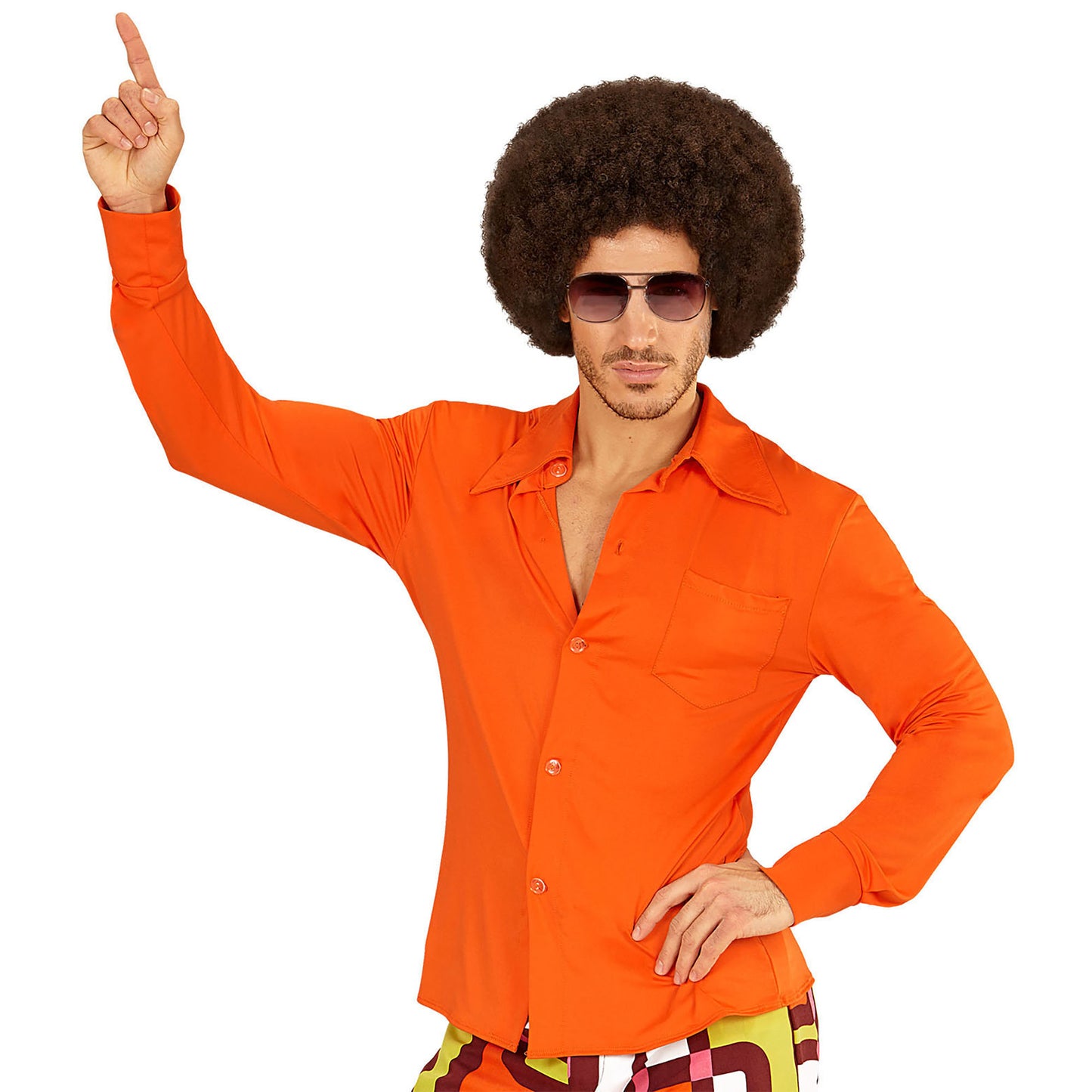 "THE 70s GROOVY STYLE -orange" (Hemd) – Vorderansicht