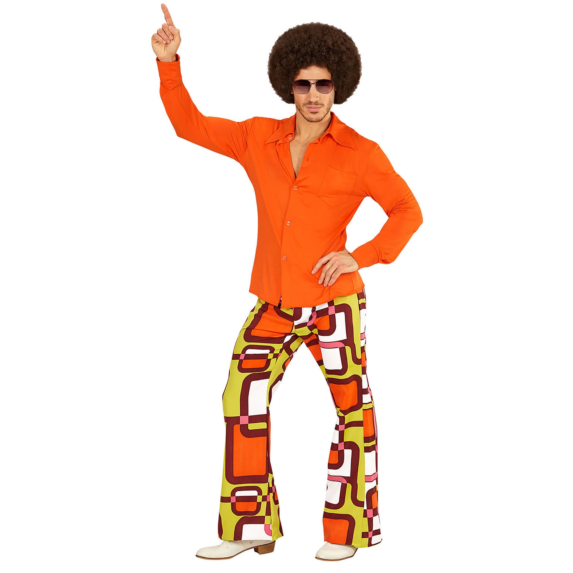 "THE 70s GROOVY STYLE -orange" (Hemd) – Detailansicht