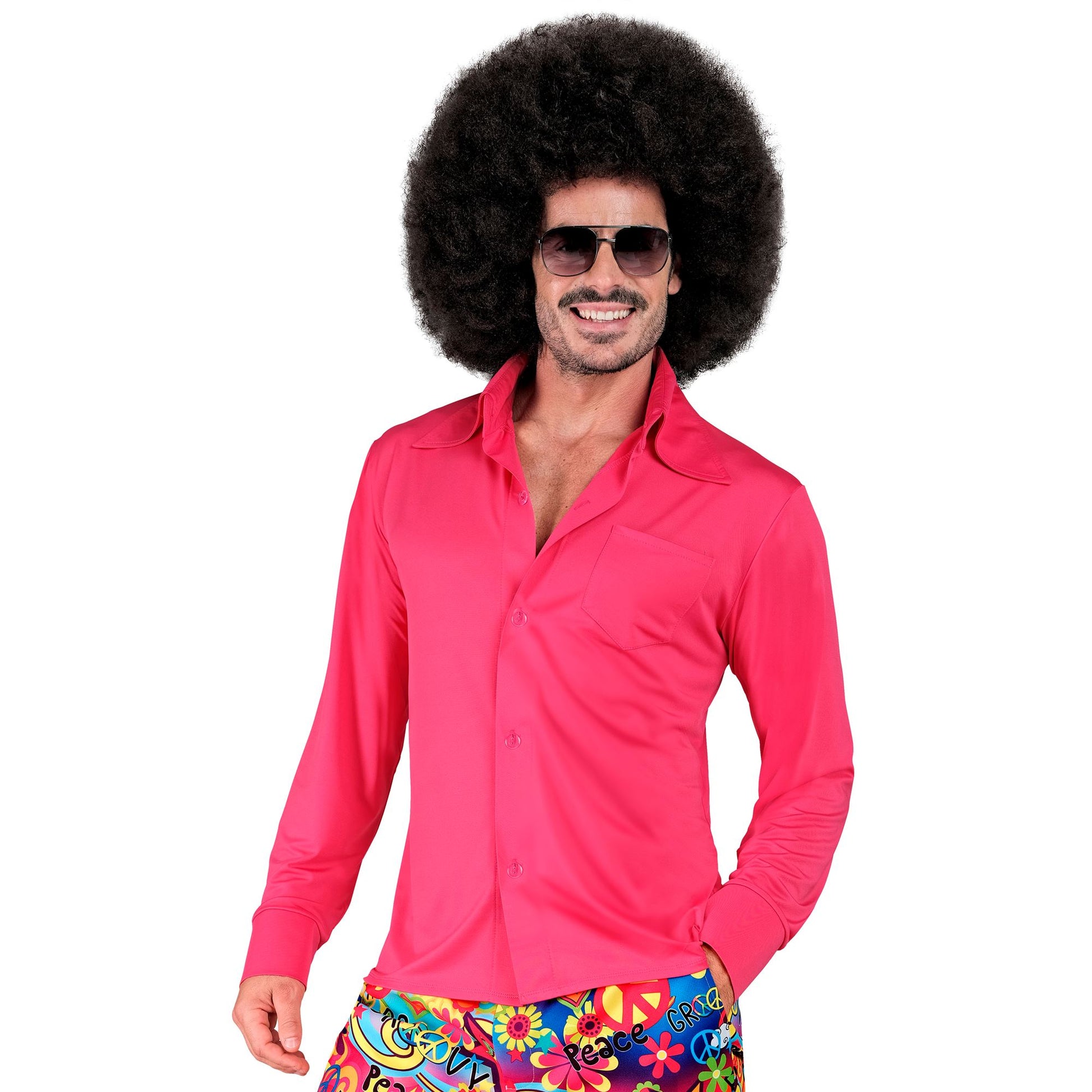 "THE 70s GROOVY STYLE -pink" (Hemd) – Vorderansicht