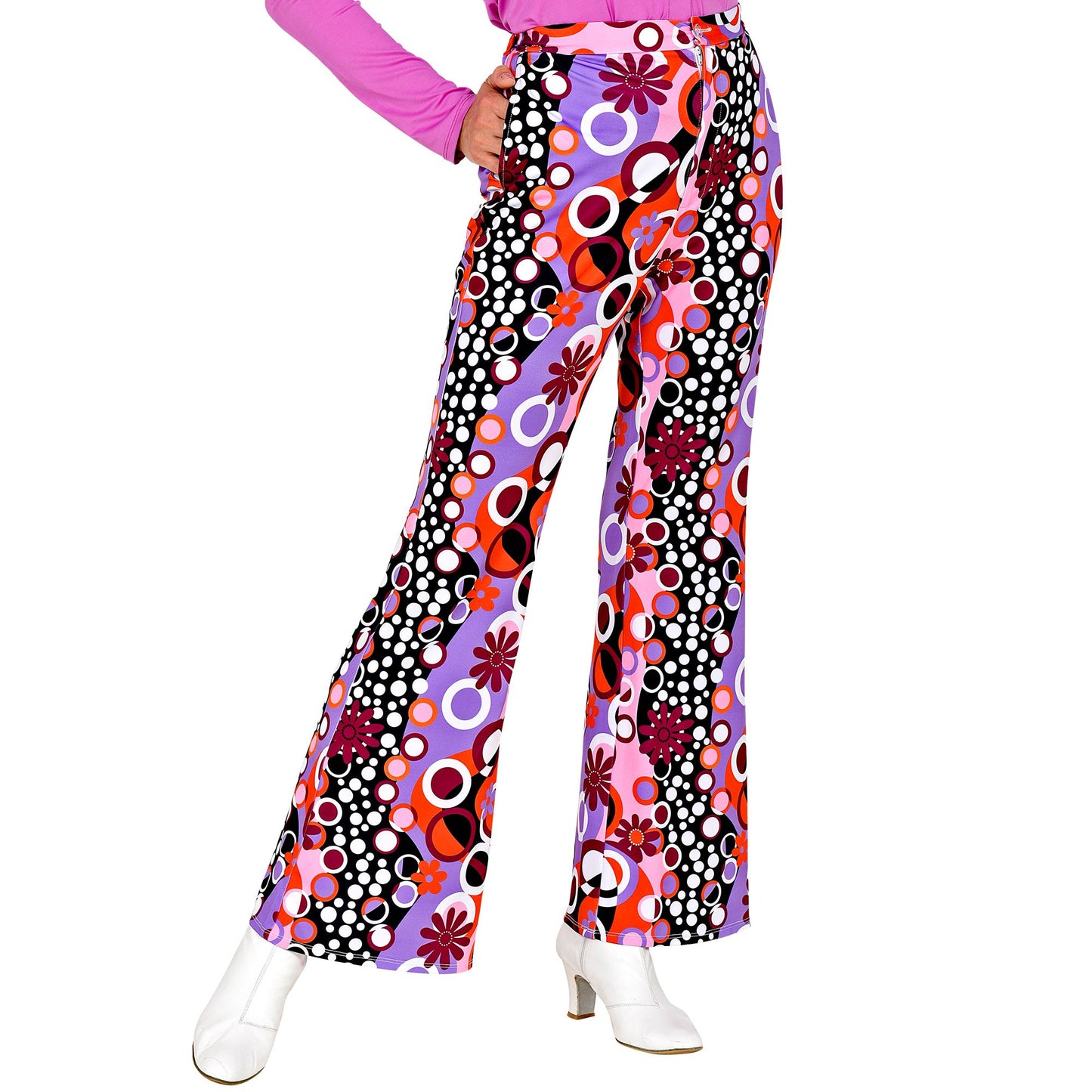 "THE 70s GROOVY STYLE - pink tiny bubbles" (Hose) – Vorderansicht
