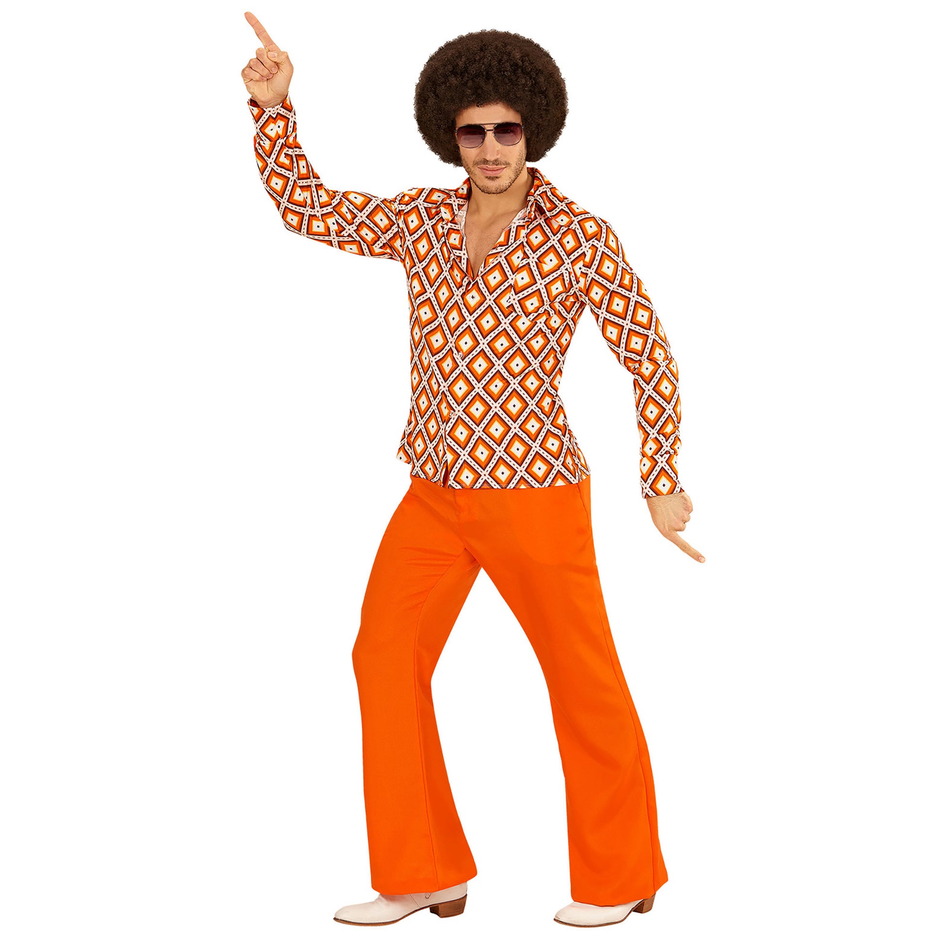 "THE 70s GROOVY STYLE - rhombus" (Hemd) – Detailansicht