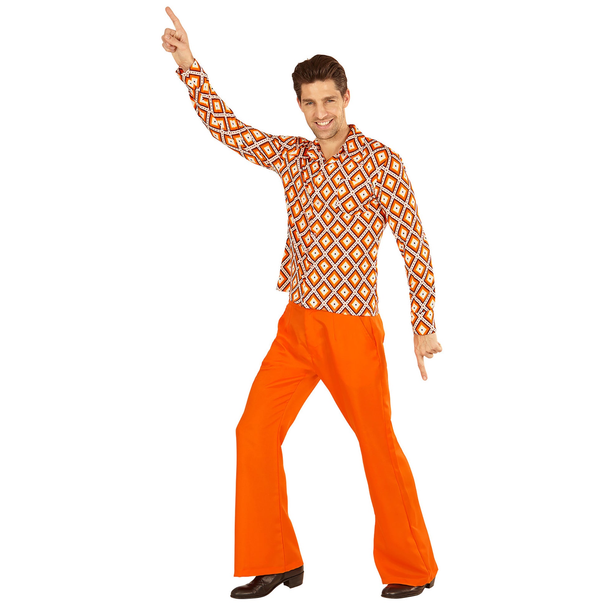 "THE 70s GROOVY STYLE - rhombus" (Hemd) – Ansicht 3