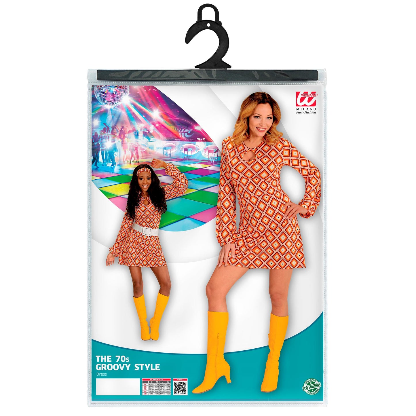 "THE 70s GROOVY STYLE - rhombus" (Kleid) – Ansicht 5