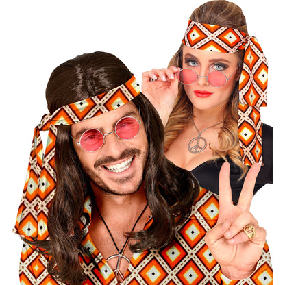 "THE 70s GROOVY STYLE - rhombus" (Stirnband) – Vorderansicht
