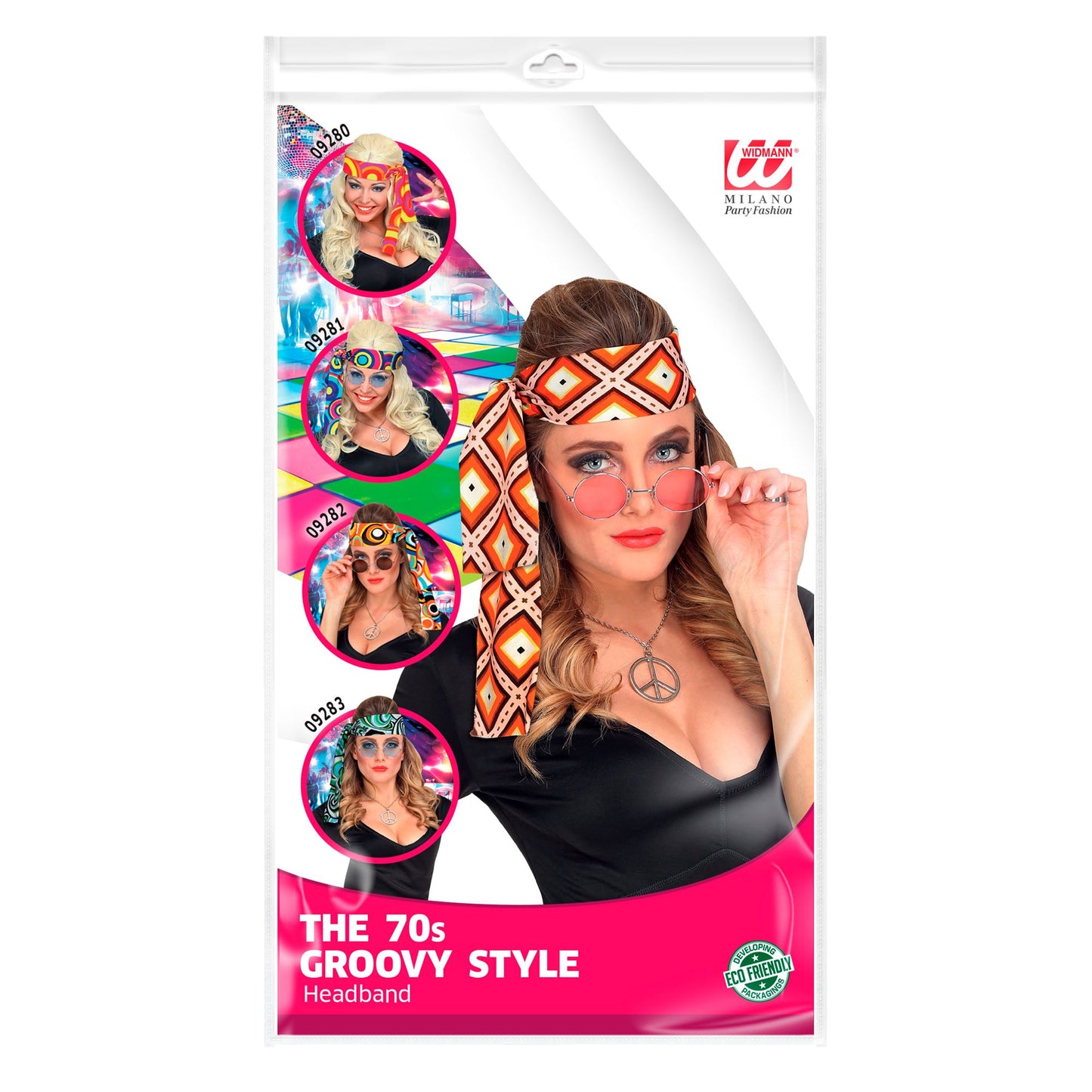 "THE 70s GROOVY STYLE - rhombus" (Stirnband) – Detailansicht