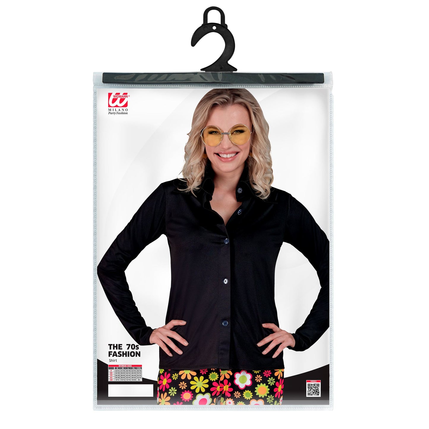"THE 70s GROOVY STYLE -schwarz" (Bluse) – Ansicht 3