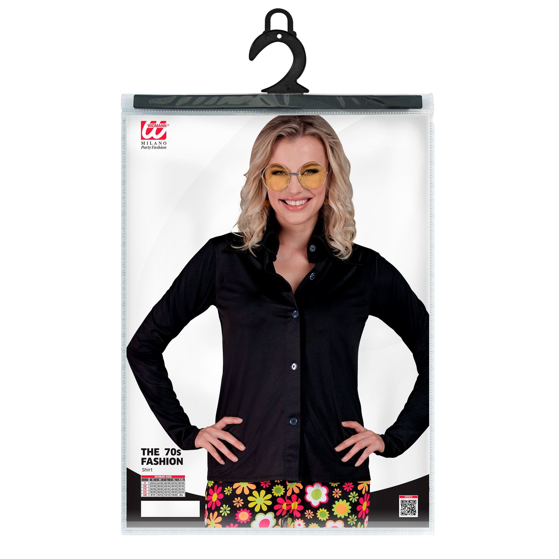 "THE 70s GROOVY STYLE -schwarz" (Bluse) – Ansicht 3