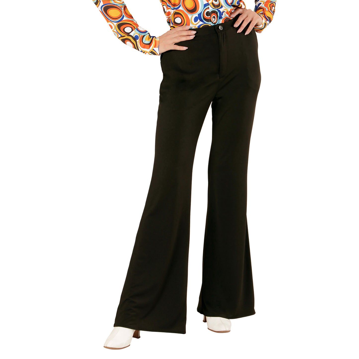 "THE 70s GROOVY STYLE - schwarz" (Hose) – Vorderansicht