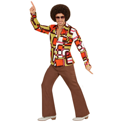 "THE 70s GROOVY STYLE - tubes" (Hemd) – Detailansicht