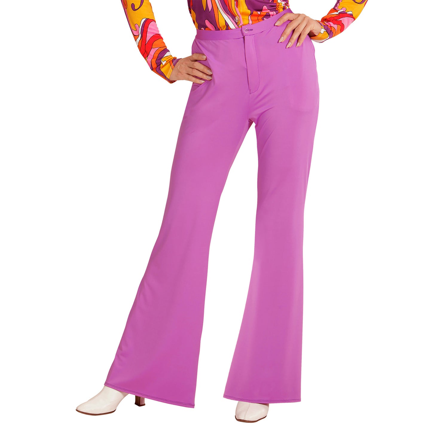 "THE 70s GROOVY STYLE - violett" (Hose) – Vorderansicht