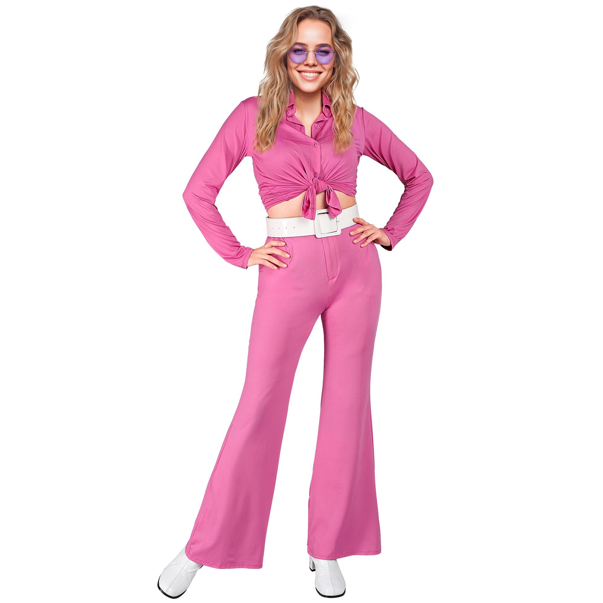 "THE 70s GROOVY STYLE - violett" (Hose) – Detailansicht
