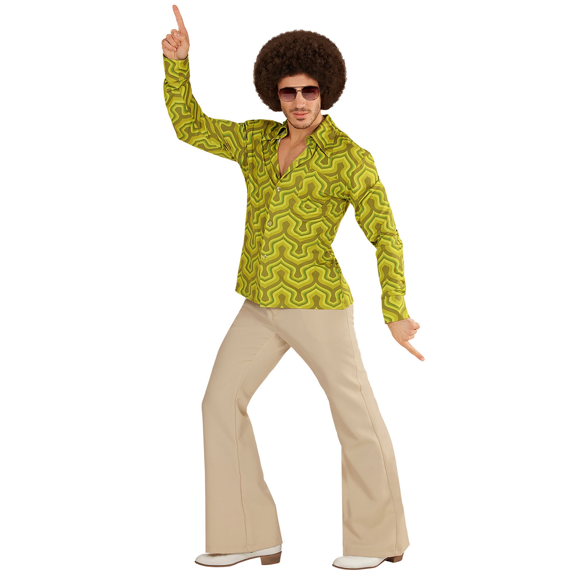 "THE 70s GROOVY STYLE - wallpaper" (Hemd) – Detailansicht