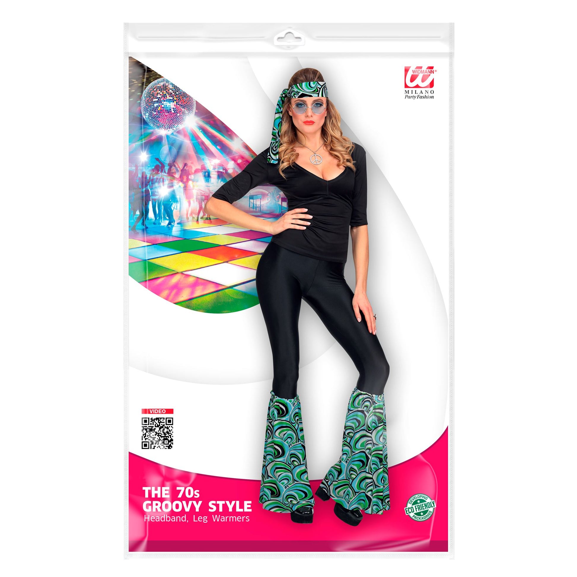 "THE 70s GROOVY STYLE - waves" (Stirnband & Stulpen) – Detailansicht
