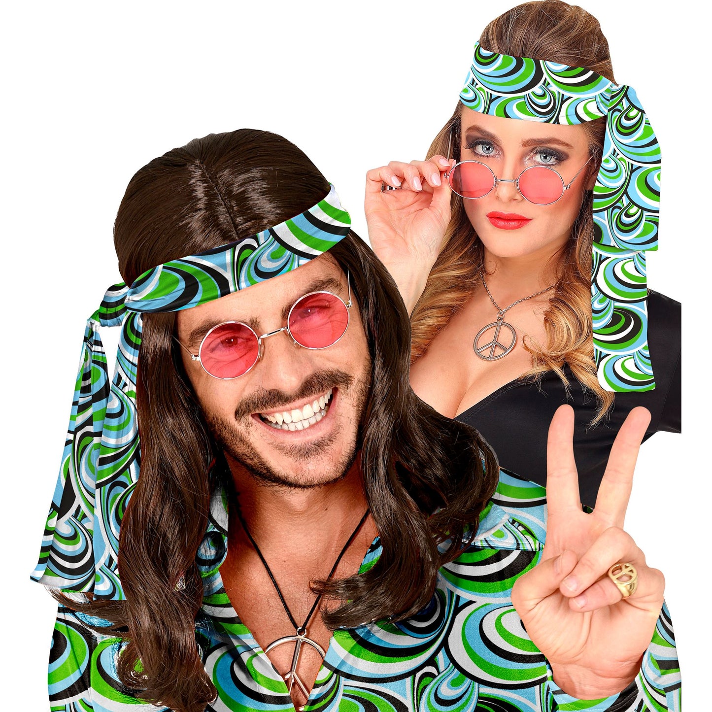 "THE 70s GROOVY STYLE - waves" (Stirnband) – Vorderansicht
