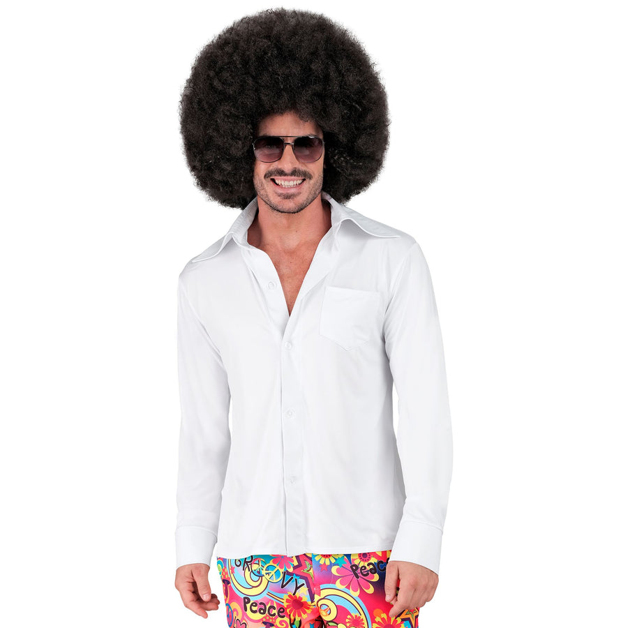 "THE 70s GROOVY STYLE - weiß" (Hemd) – Vorderansicht