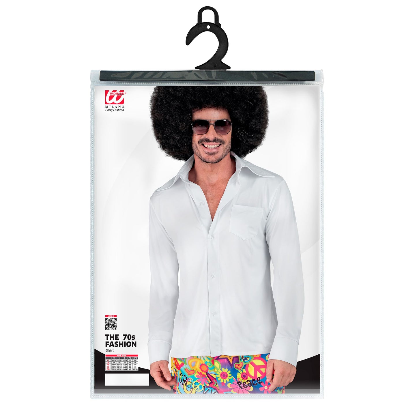 "THE 70s GROOVY STYLE - weiß" (Hemd) – Detailansicht