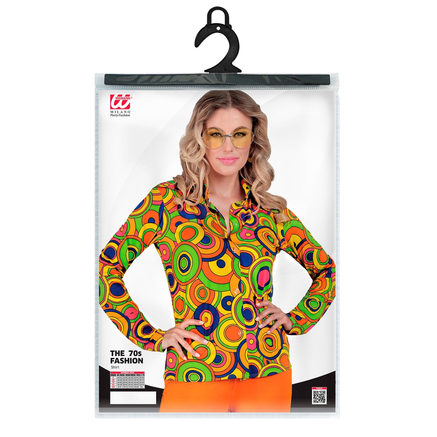 "THE 70s GROOVY STYLE - yellow circles" (Bluse) – Detailansicht