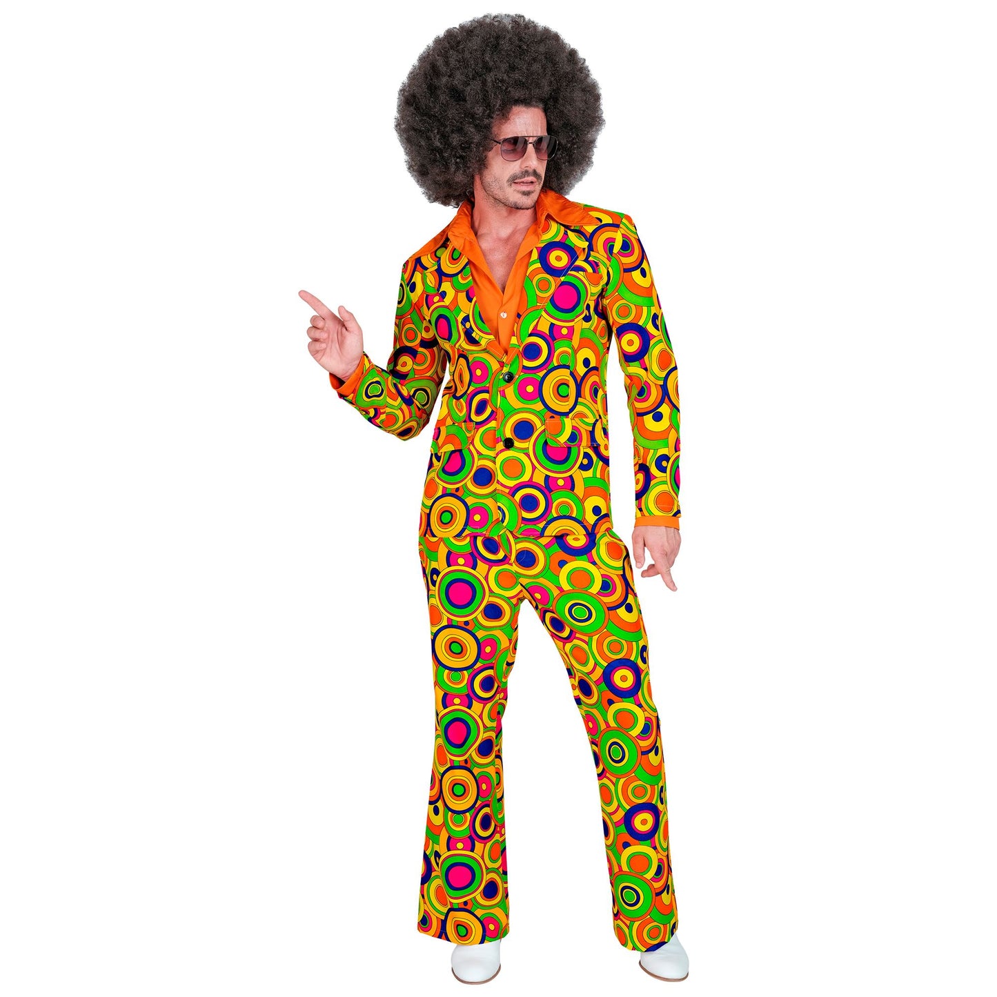 "THE 70s GROOVY STYLE - yellow circles" (Jackett, Hose) – Detailansicht