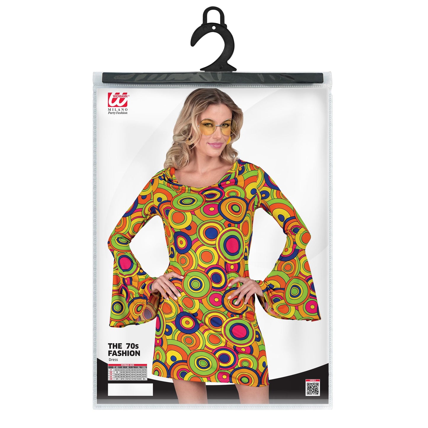 "THE 70s GROOVY STYLE - yellow circles" (Kleid) – Detailansicht
