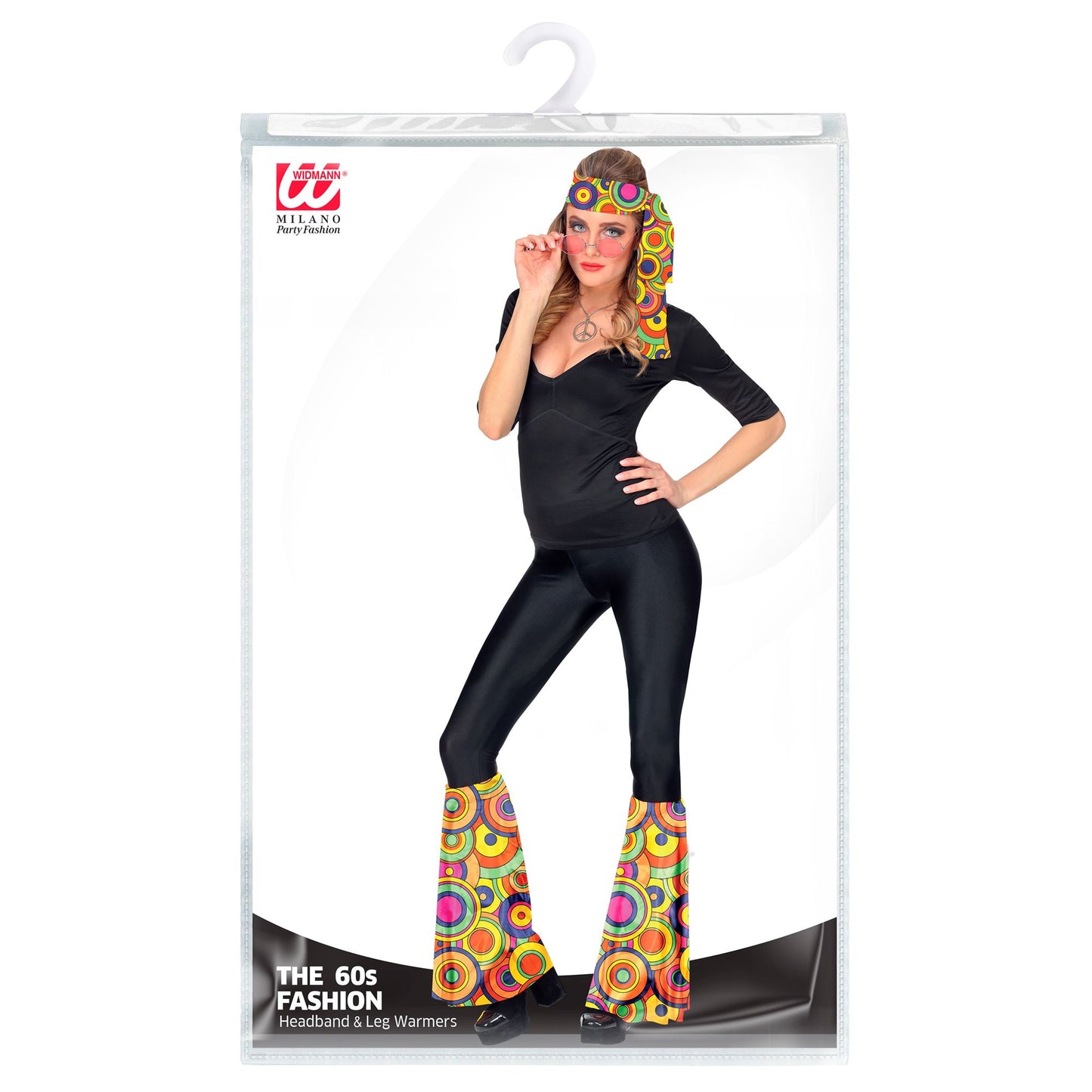 "THE 70s GROOVY STYLE - yellow circles" (Stirnband & Stulpen) – Detailansicht