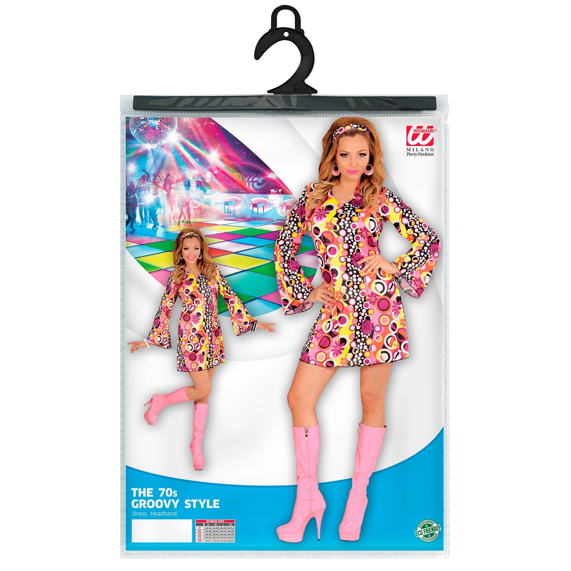 "THE 70s GROOVY STYLE - yellow tiny bubbles" (Kleid, Stirnband) – Ansicht 5