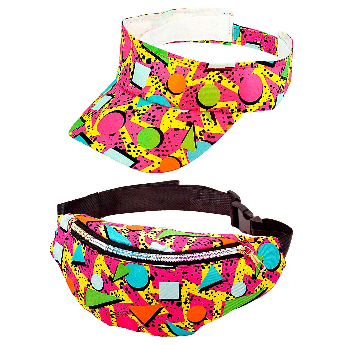 "The 80s FUNKY FASHION - funky pink" (Schirmmütze & Gürteltasche) – Vorderansicht
