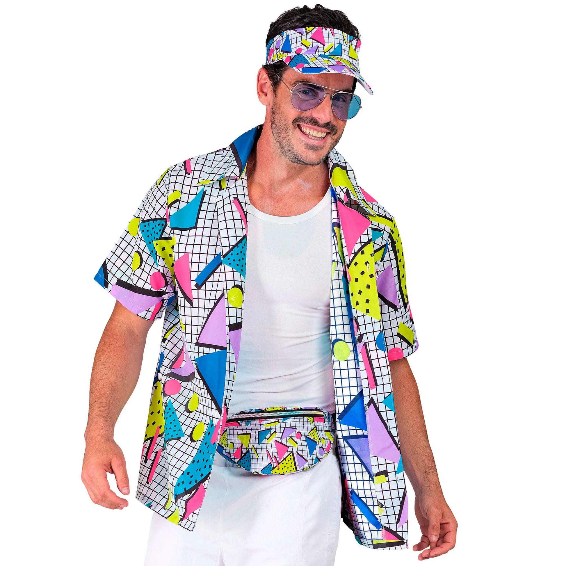"The 80s FUNKY FASHION - funky white" (Hemd) – Detailansicht