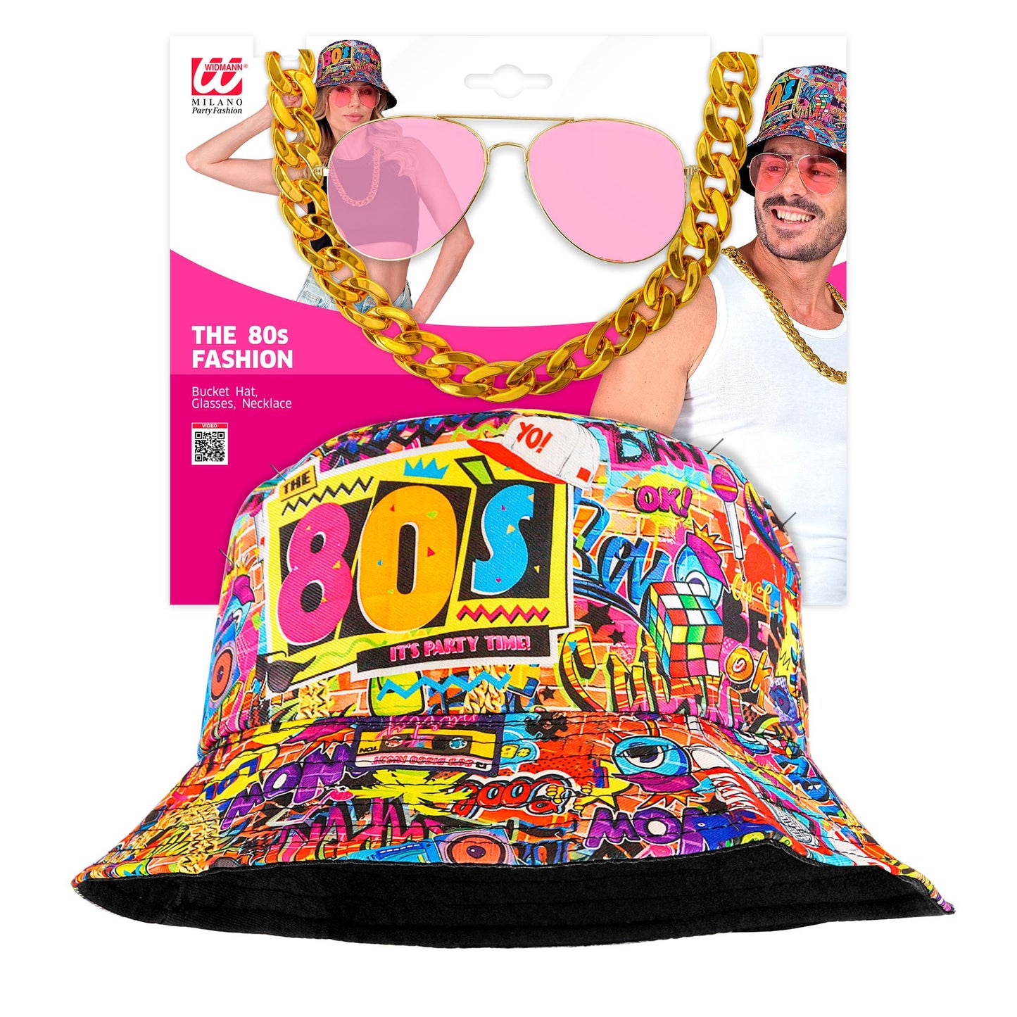 "THE 90s HIP HOP FASHION - Graffiti" (Anglerhut, Brille, Kette, Ring) – Ansicht 3