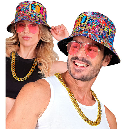 "THE 90s HIP HOP FASHION - Graffiti" (Anglerhut, Brille, Kette, Ring) – Ansicht 4