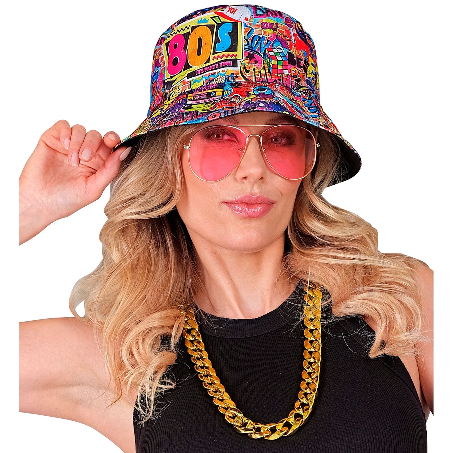 "THE 90s HIP HOP FASHION - Graffiti" (Anglerhut, Brille, Kette, Ring) – Ansicht 5