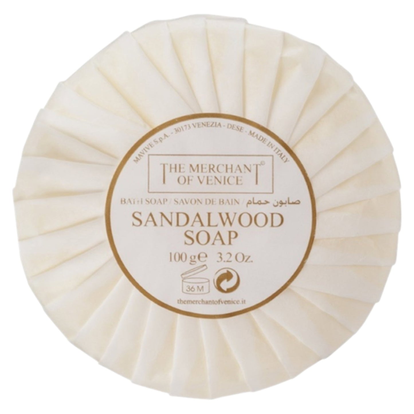 The Merchant Of Venice, Sandalwood, Seifenstück, Körper, 100 g