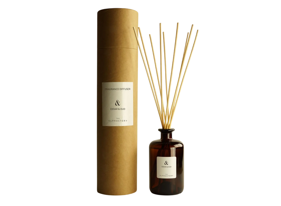 The Olphactory The Olphactory, Cedar & Oud, Duftstäbchen, Aroma-Rattanstäbchen-Diffusor, 500 ml Regular