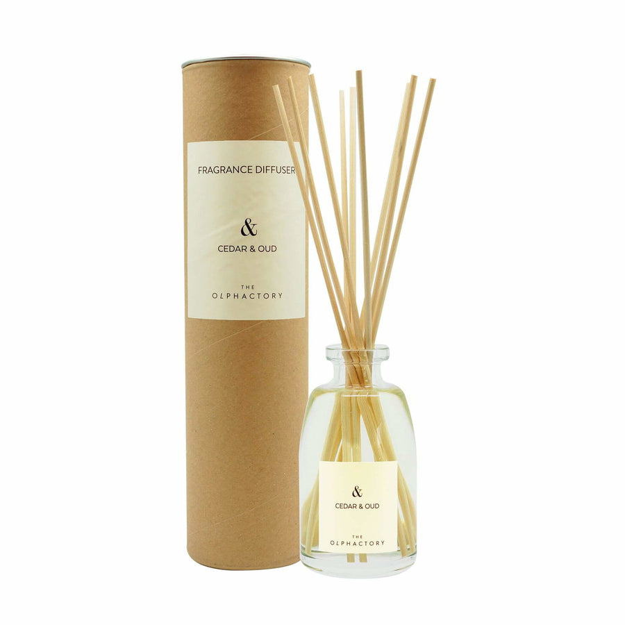 The Olphactory The Olphactory, Cedar & Oud, Duftstäbchen, Holzig, Aroma-Rattanstäbchen-Diffusor, 250 ml Regular