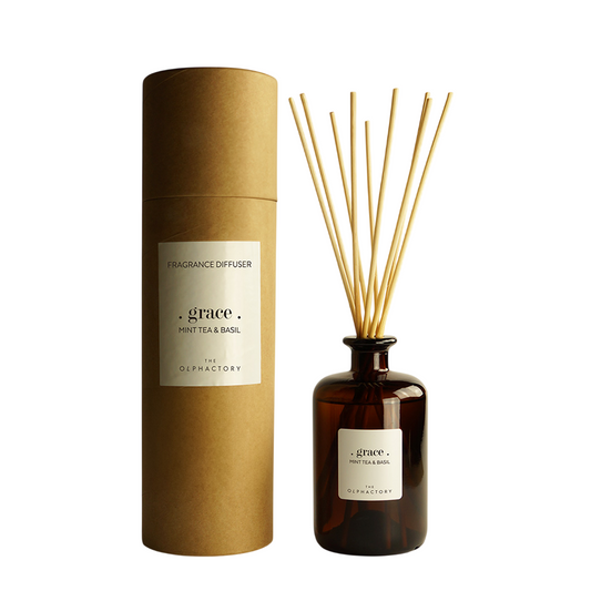 The Olphactory The Olphactory, Grace Mint Tea & Basil, Duftstäbchen, Aroma-Rattanstäbchen-Diffusor, 500 ml Regular