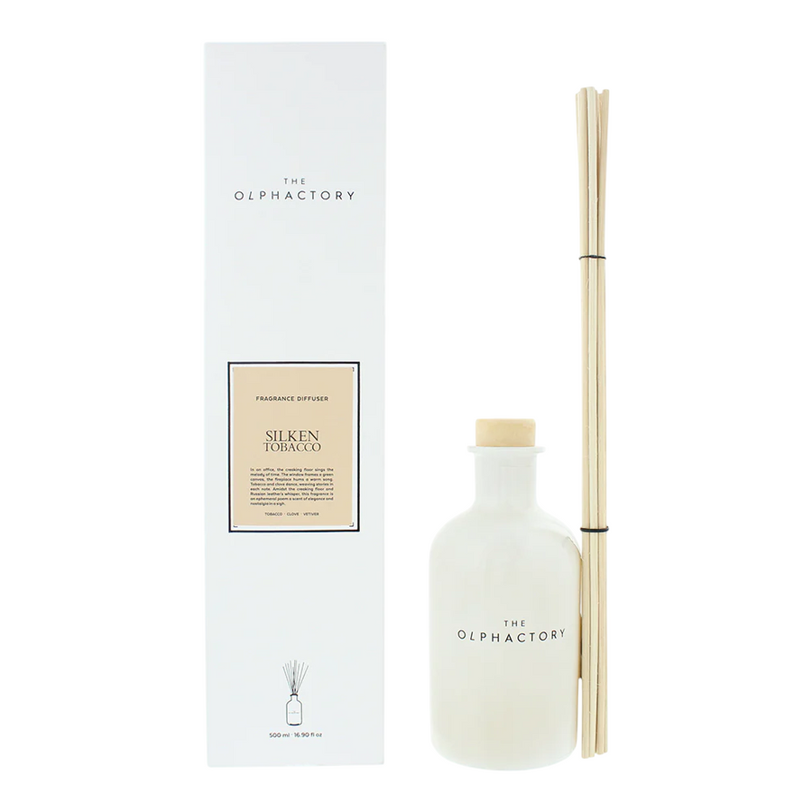 The Olphactory The Olphactory, Silken Tobacco, Duftstäbchen, Aroma-Rattanstäbchen-Diffusor, 500 ml Regular