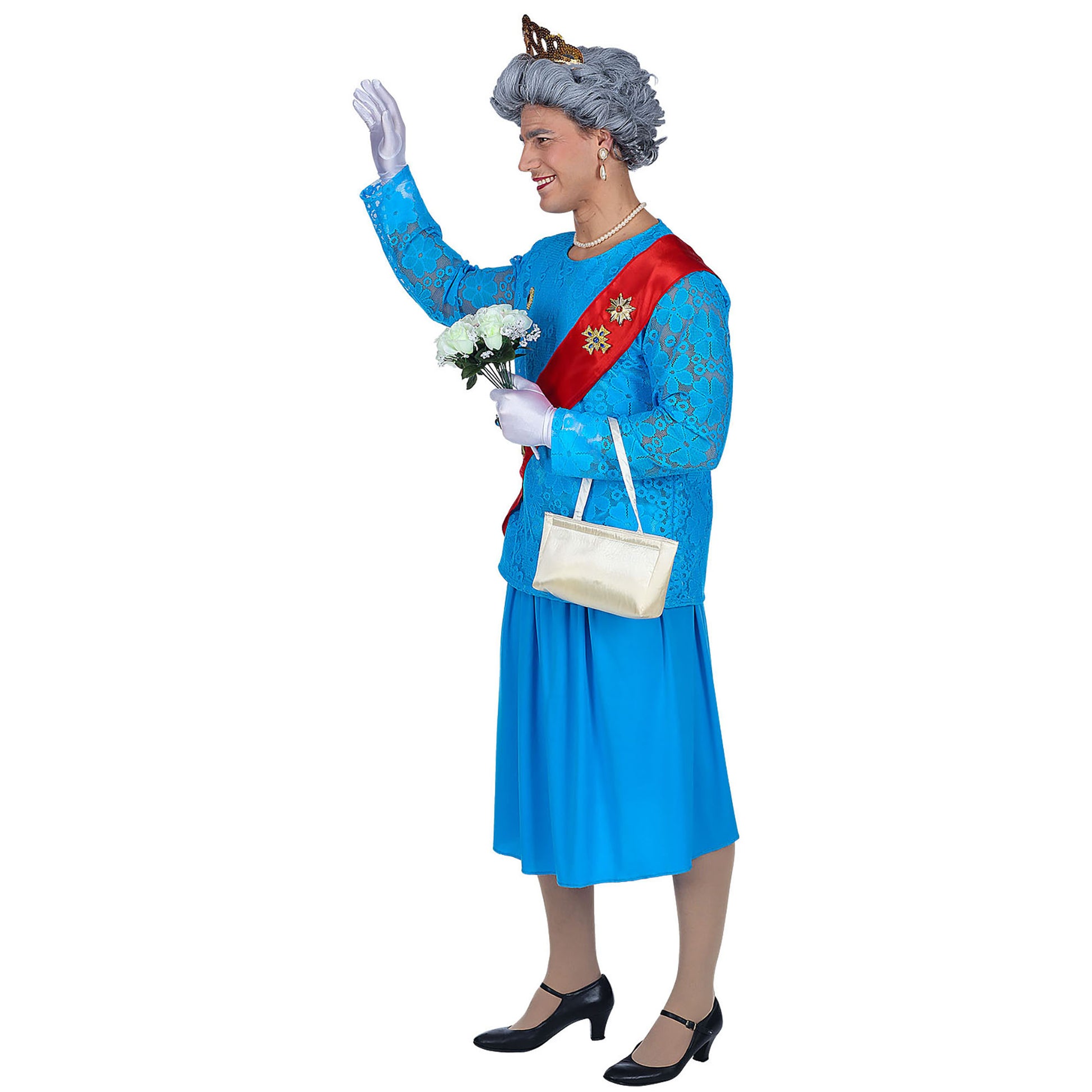 "THE QUEEN" (Bluse, Rock, Schärpe, Handschuhe, Krone, Handtasche) – Ansicht 3