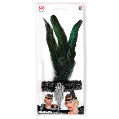 "THE ROARING 20s STIRNBAND MIT FEDERN" – Detailansicht