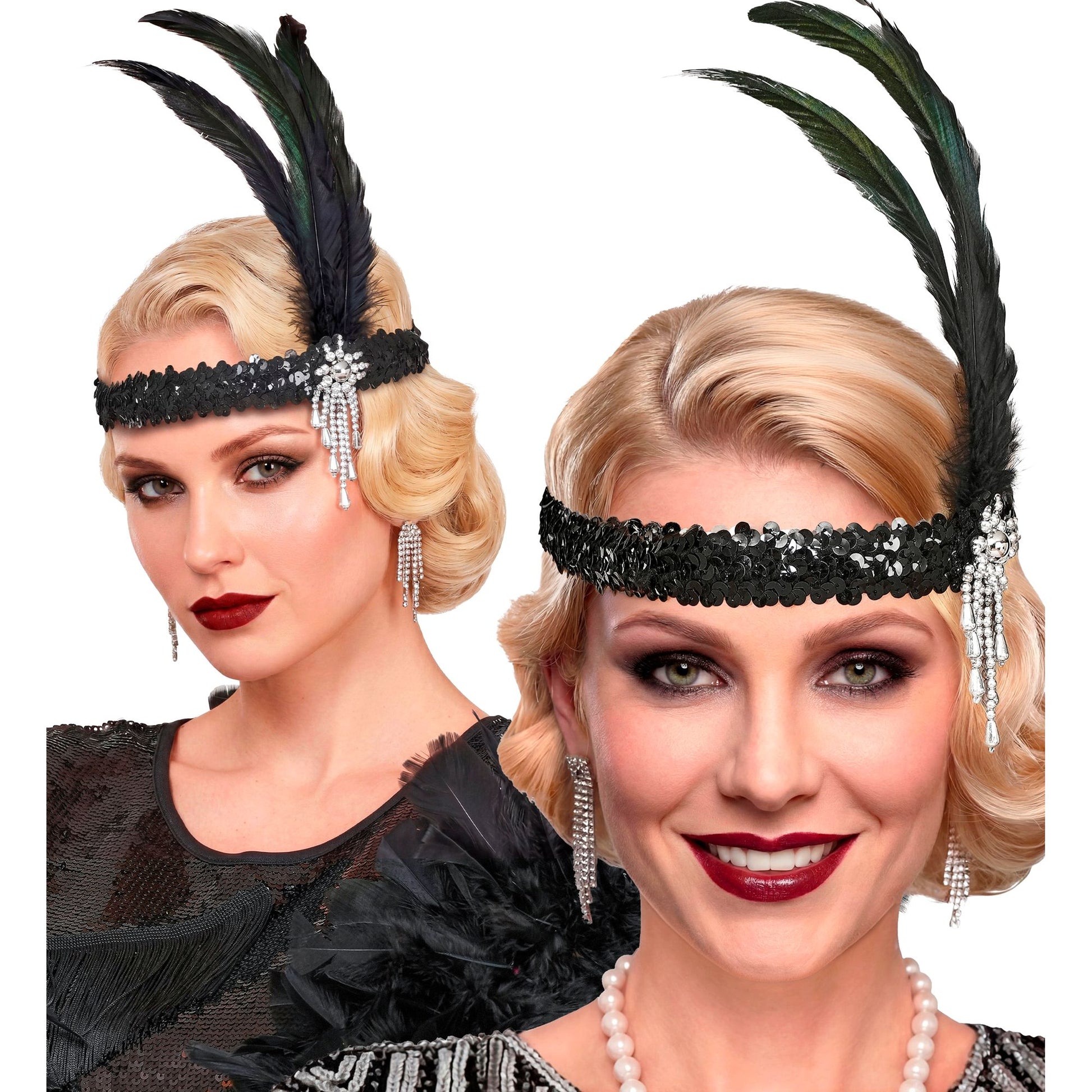 "THE ROARING 20s STIRNBAND MIT FEDERN" – Ansicht 3